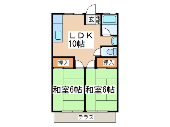 グリ－ンヒルハイツの物件間取画像